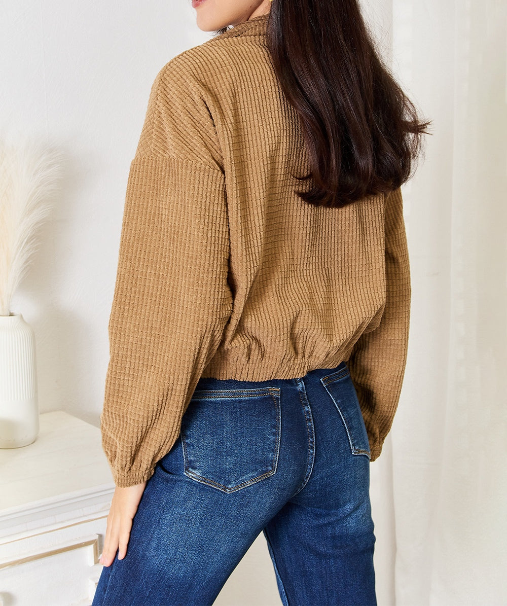 Women's Double Take Long Sleeve Dropped Shoulder Jacket
