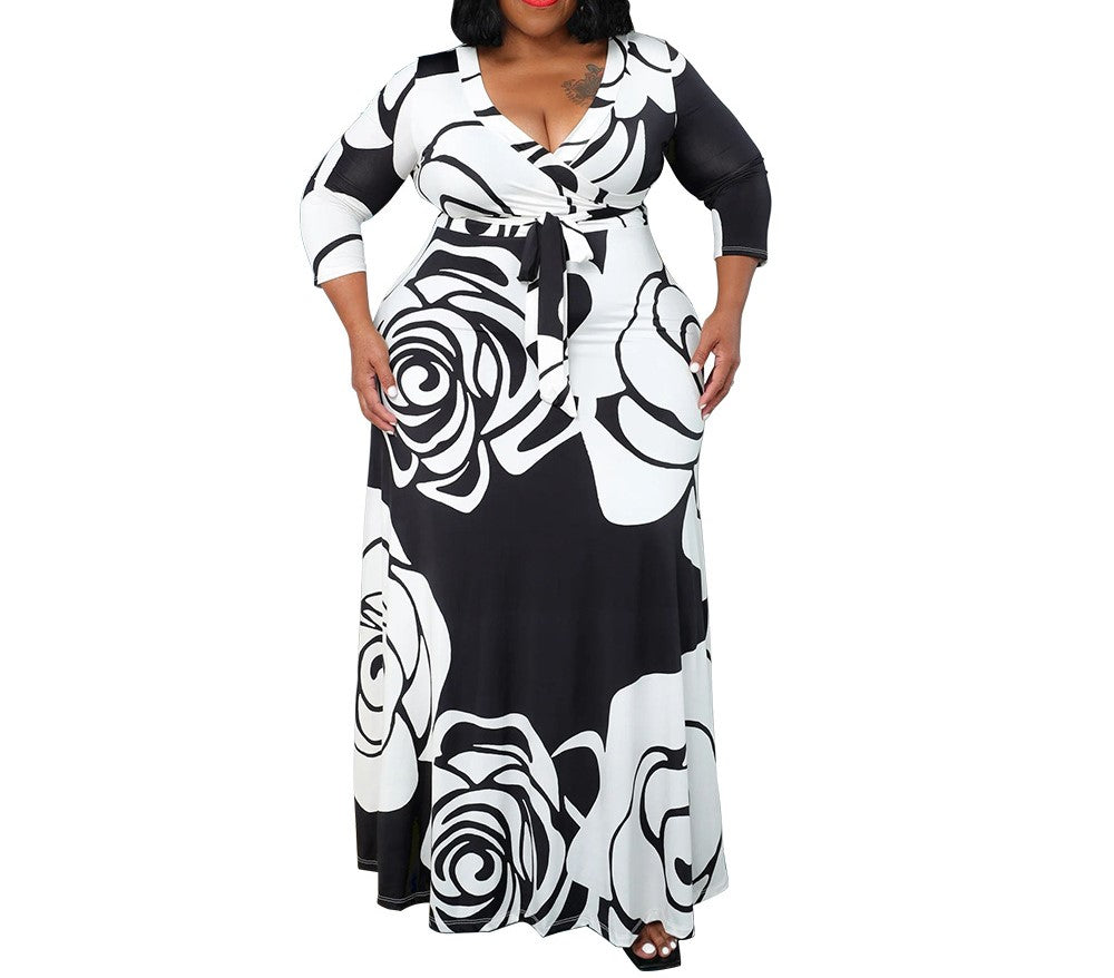 Elegant Tie-Waist Dress with Pockets – Slim Fit, Casual & Chic Style