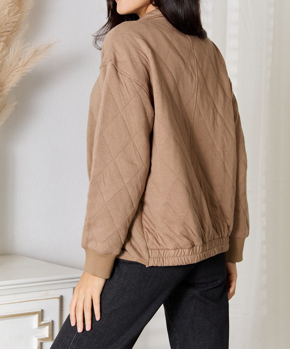 Women's Heimish Full Size Zip-Up Jacket with Pockets