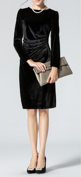 Slim Fit Long Sleeve Sheath Dress