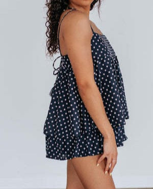 Printed Elegant Suspender Jumpsuit for Women
