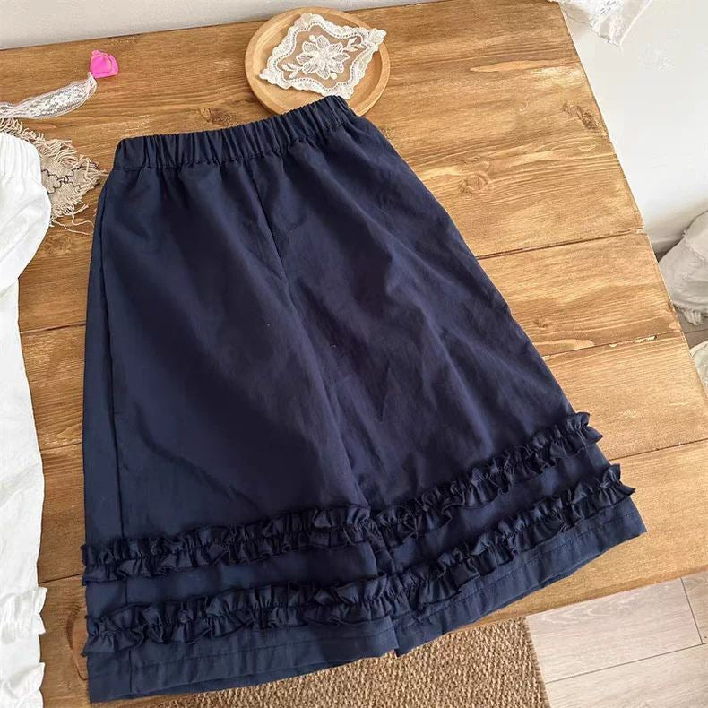 Girls’ Summer Shorts – Solid Color Safety Pants Five-Point Shark Style - RAC26JP5413BATB