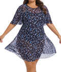 Plus Size One-Piece Swimsuit for Women – Slimming Mesh Splice Swimwear - RAC25JP2622WPSW