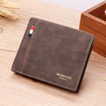 Men’s Multi-Card Retro PU Leather Short Wallet – Casual Slim Bifold Coin Purse