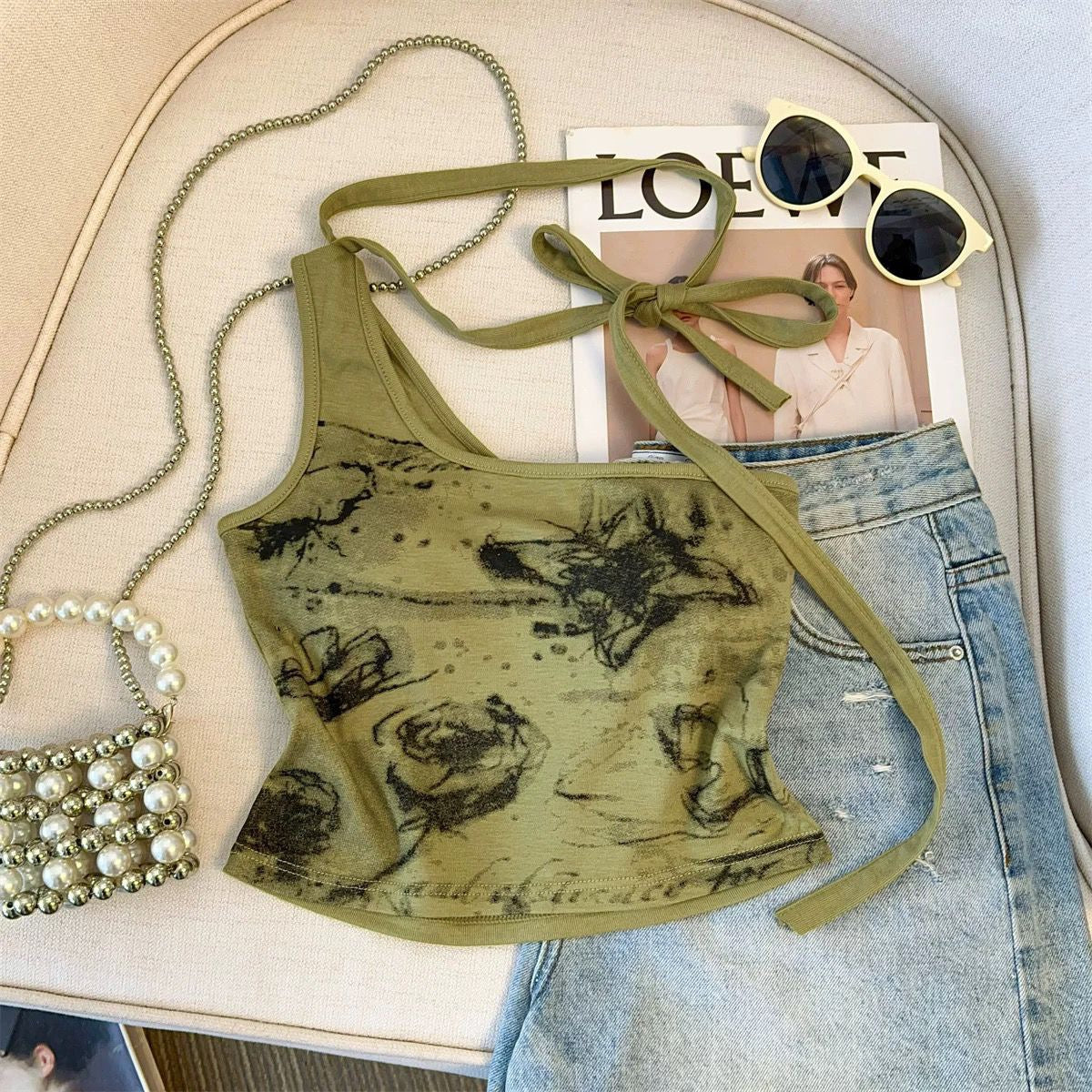 Girls Summer Floral Vest Camisole – Trendy Kids Lightweight Sleeveless Short Top - RAC26JP5497BATT