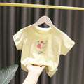 Girls' Summer Strawberry Letter Short-Sleeved T-Shirt - RAC26JP5514BATT