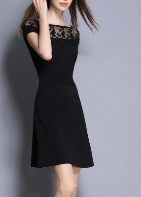 Women Slim A Line Party Dress