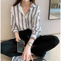 Women's Spring/Autumn Loose Striped Shirt