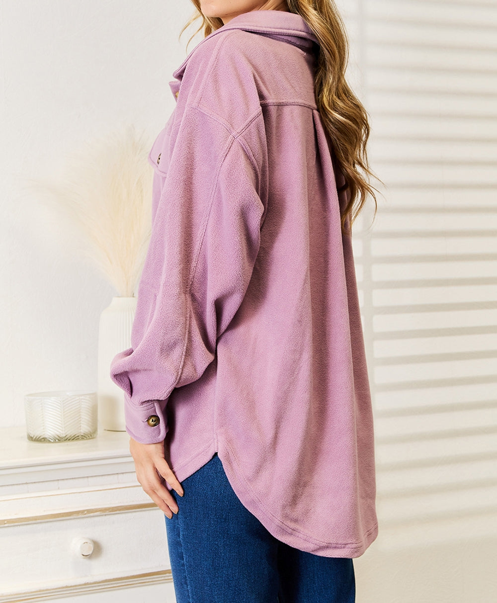 Women's Heimish Cozy Girl Full Size Button Down Shacket