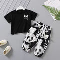 Summer Kids Cartoon Panda T-Shirt and Pants Set - RAC26JP5405BATS
