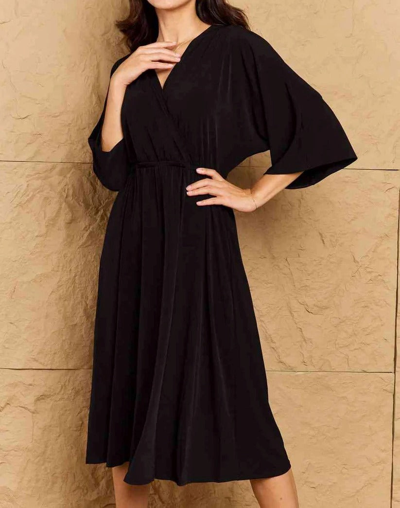 Women's OneTheLand Make Your Move Solid Surplice Midi Dress