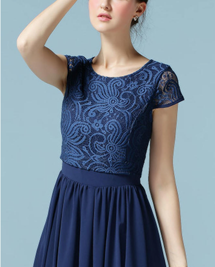 Women Elegant Long Pleated Skirt Dress