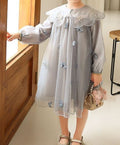 Spring New Style Girls’ Long-Sleeved Butterfly Mesh Princess Dress - RAC25JP3268GDRESS