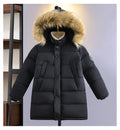 New Winter Boys’ Cotton-Padded Jacket – Mid-Length Thick Warm Down-Cotton Coat for Middle & Large Children - RAC25JP3247BOW