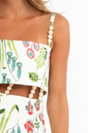 New Spring and Summer Elegant Floral Print Strapless Backless Maxi Dress for Women