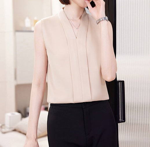 Women's Summer Small Shirt - Fashionable & Elegant Sleeveless Top