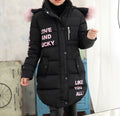 Children’s Winter Thickened Cotton-Padded Coat – Letter-Print Hooded Jacket - RAC25JP3283GDRESS