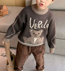Warm Knit Base Sweater for Boys