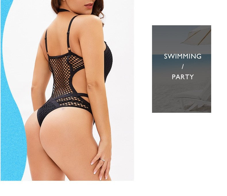 One-Piece Binding Bikini Swimsuit - Adjustable Wrap Design with Supportive Fit