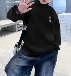 Boys Thickened Turtleneck Knit Top