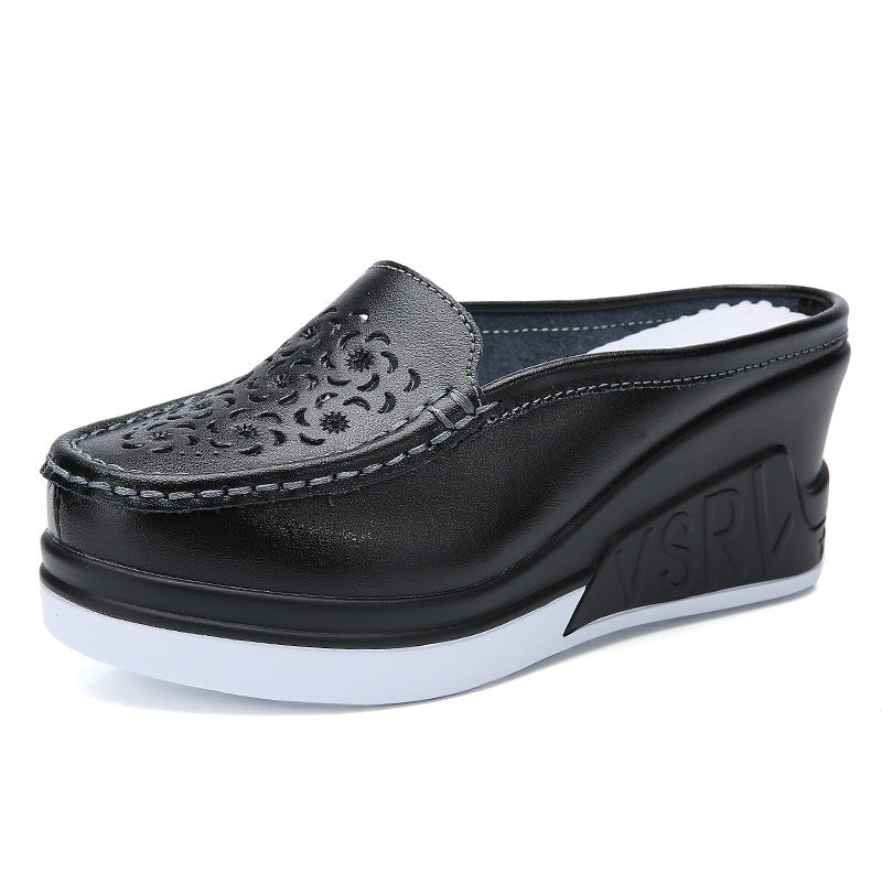 Spring & Summer New Trend Thick-Soled High-Heeled Slippers for Women - Casual Outdoor Comfort Style