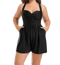 Plus Size Women’s One-Piece Swimsuit – High Elasticity Tummy Control Swimwear for Curvy Bodies - RAC25JP2609WPSW