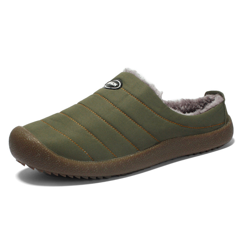 Winter Warm Cotton Slippers - Large Size Indoor Snow Boots for Men & Women