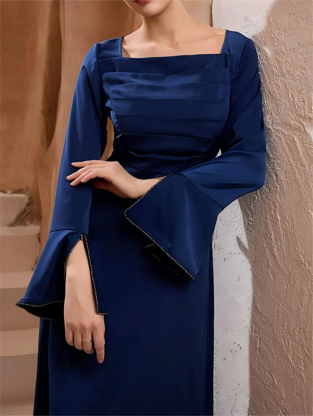 Women's Elegant Long Dress - Timeless Solid Color Maxi Dress with Comfortable Fit for Casual, Office, Party, and Special Occasio