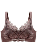 Women New Beautiful Gather, Push-up, Comfortable, Side Close Metal Decoration, High-end- Lace, Diamond Decoration, Insert Mulber