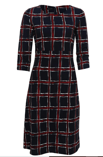 Plaid Bodycon Sheath Dress Grey
