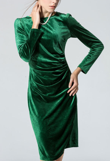Slim Fit Long Sleeve Sheath Dress