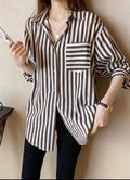 Women's Spring/Autumn Striped Shirt