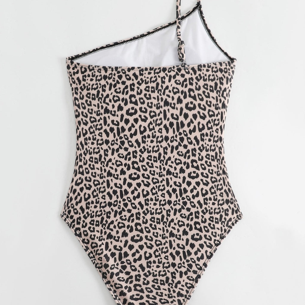 New Corrugated One-Shoulder Backless One-Piece Swimsuit - Stylish Beachwear