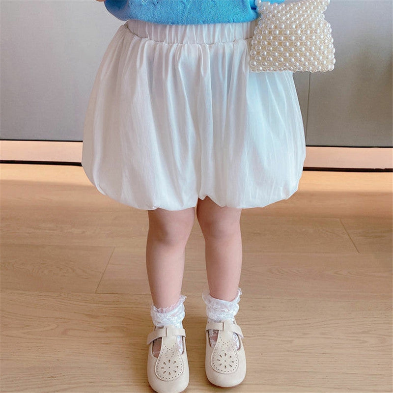 Girls’ Summer Shorts & Baby Pumpkin Pants with Flower Bud Skirt - RAC26JP5425BATB