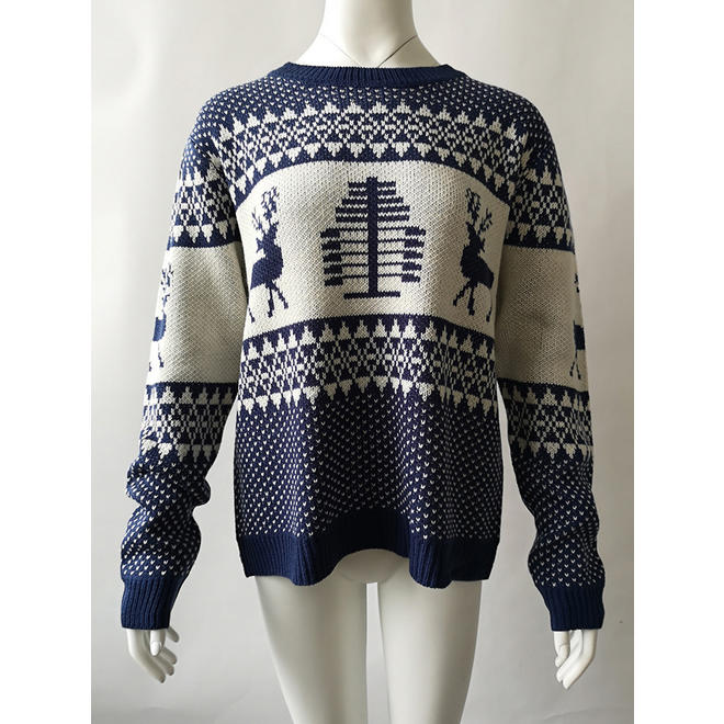 Women Christmas Theme Long Sleeve Sweater