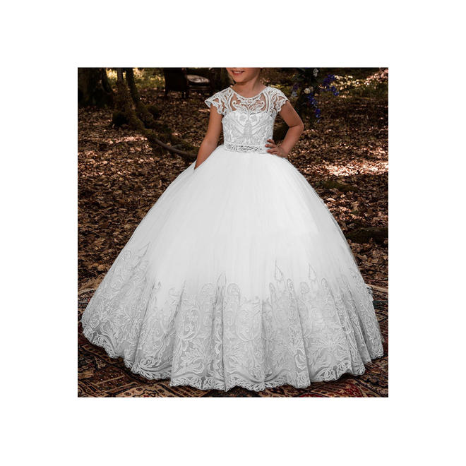 Kid Girl Fairy Flower Lace Decorative Party Dress