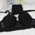 Ultra-thin full lace thin cotton cup set bra plump large cup BC underwear female