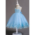 Kids Baby Girls Heart Neck Sheer Neck Dress