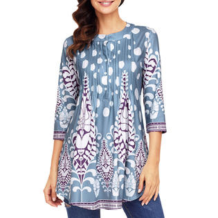 Women Printed Sleeves Round Neck Cropped Top