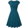 Women Cap Sleeve Slim & Stylish Solid Dress