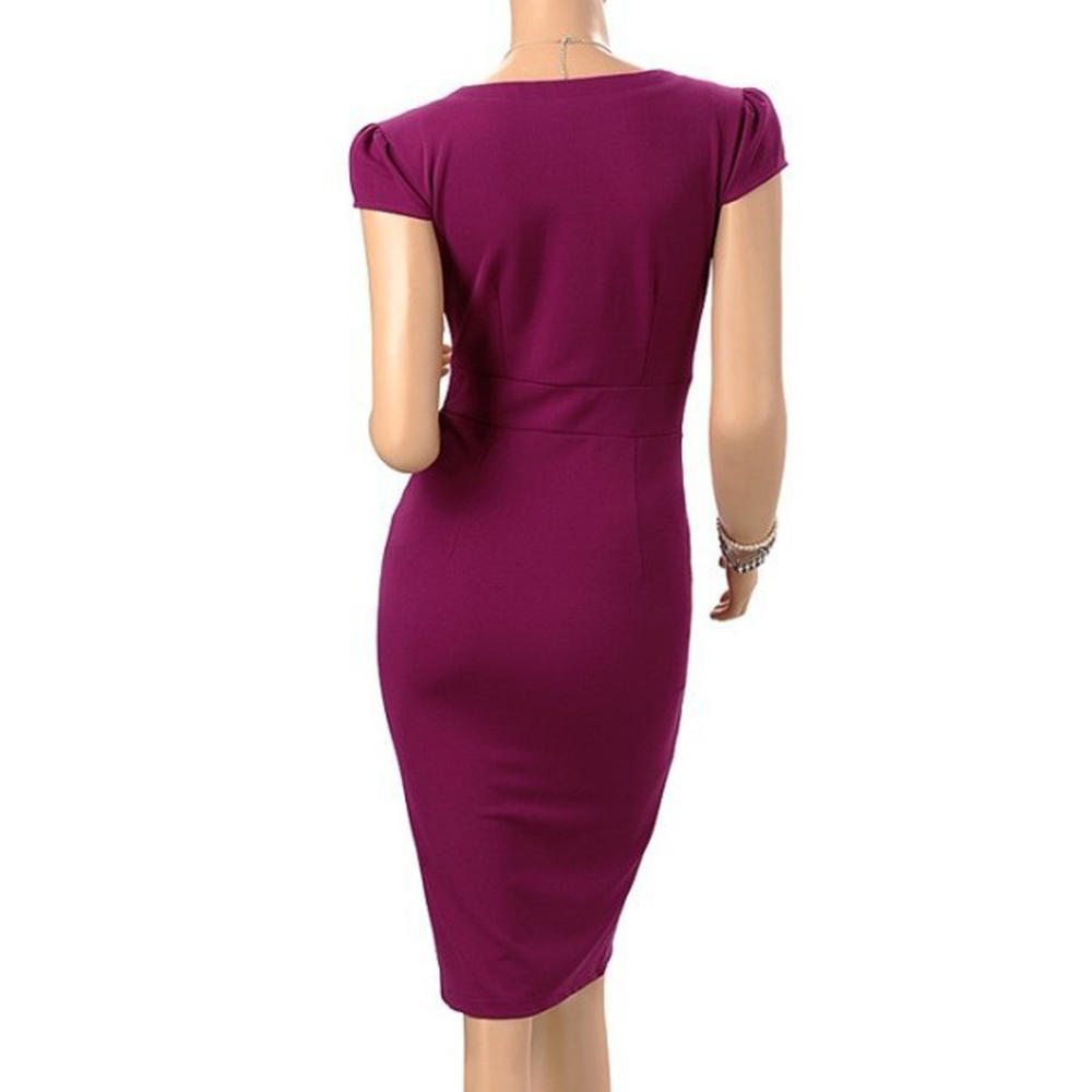 Women V Neck Evening Bodycon Dress
