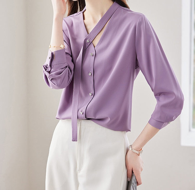 Women's Long Sleeve Shirt - New Season Spring & Autumn Design