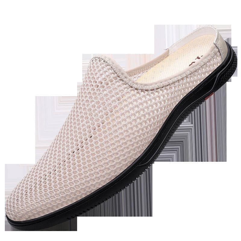 Mesh Half-Drag Toe Slippers