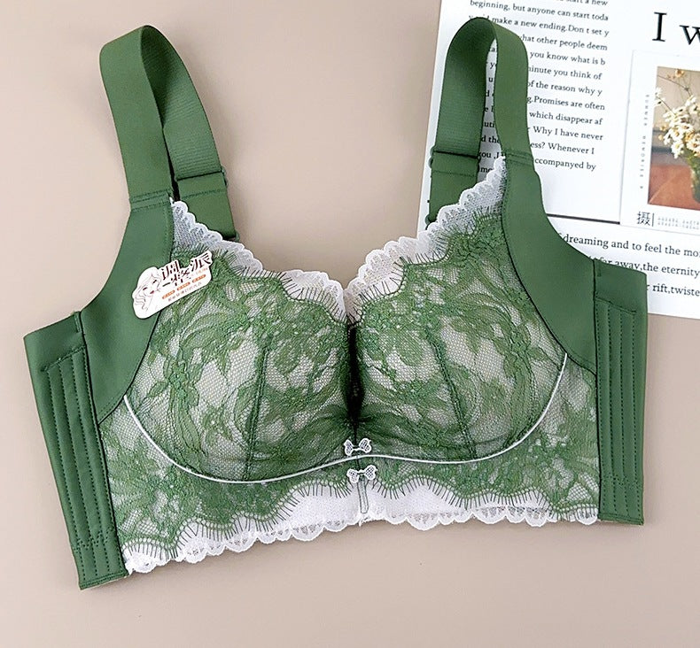 “New Style Wireless Lace Bra for Small Bust – Medium Thickness, Upper Breast Lift, Adjustable Fit