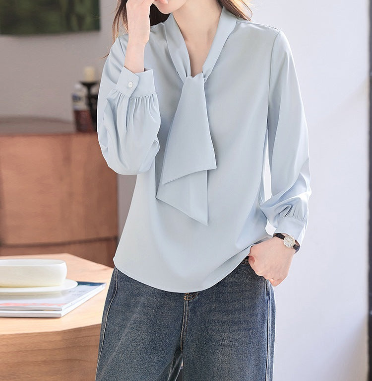 Women's Western Style Workplace Top - Long Sleeve Spring & Autumn Office Shirt