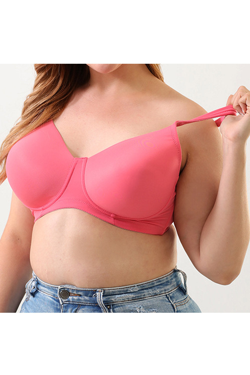 Women's Plus Padded Lace Push-up No Wire Bra Big Breast lace