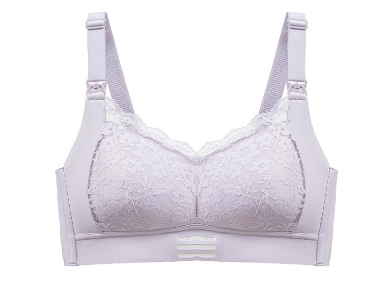 Tea Fiber Nursing Bra – Wireless, Front Buckle, Thin & Breathable Maternity Bra for Pregnancy & Breastfeeding Support