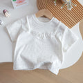 Girls Summer Short-Sleeved T-Shirt – Sweet Lace Fake Two-Piece Bow Top for Babies & Toddlers - RAC26JP5479BATT