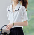 Women's Elegant Short Sleeve Summer Casual Shirt