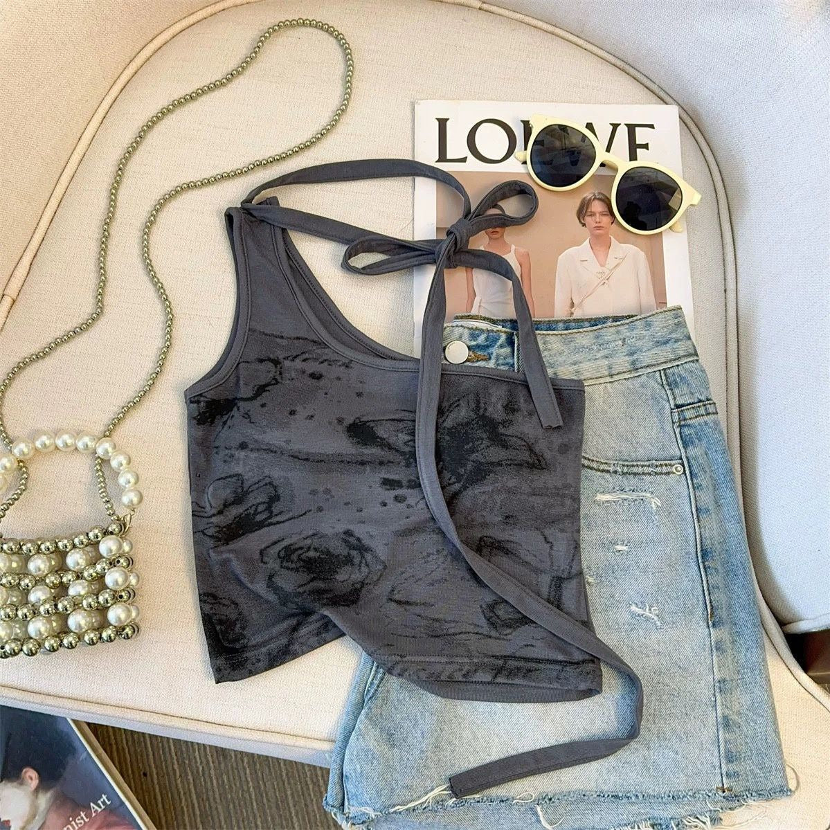 Girls Summer Floral Vest Camisole – Trendy Kids Lightweight Sleeveless Short Top - RAC26JP5497BATT